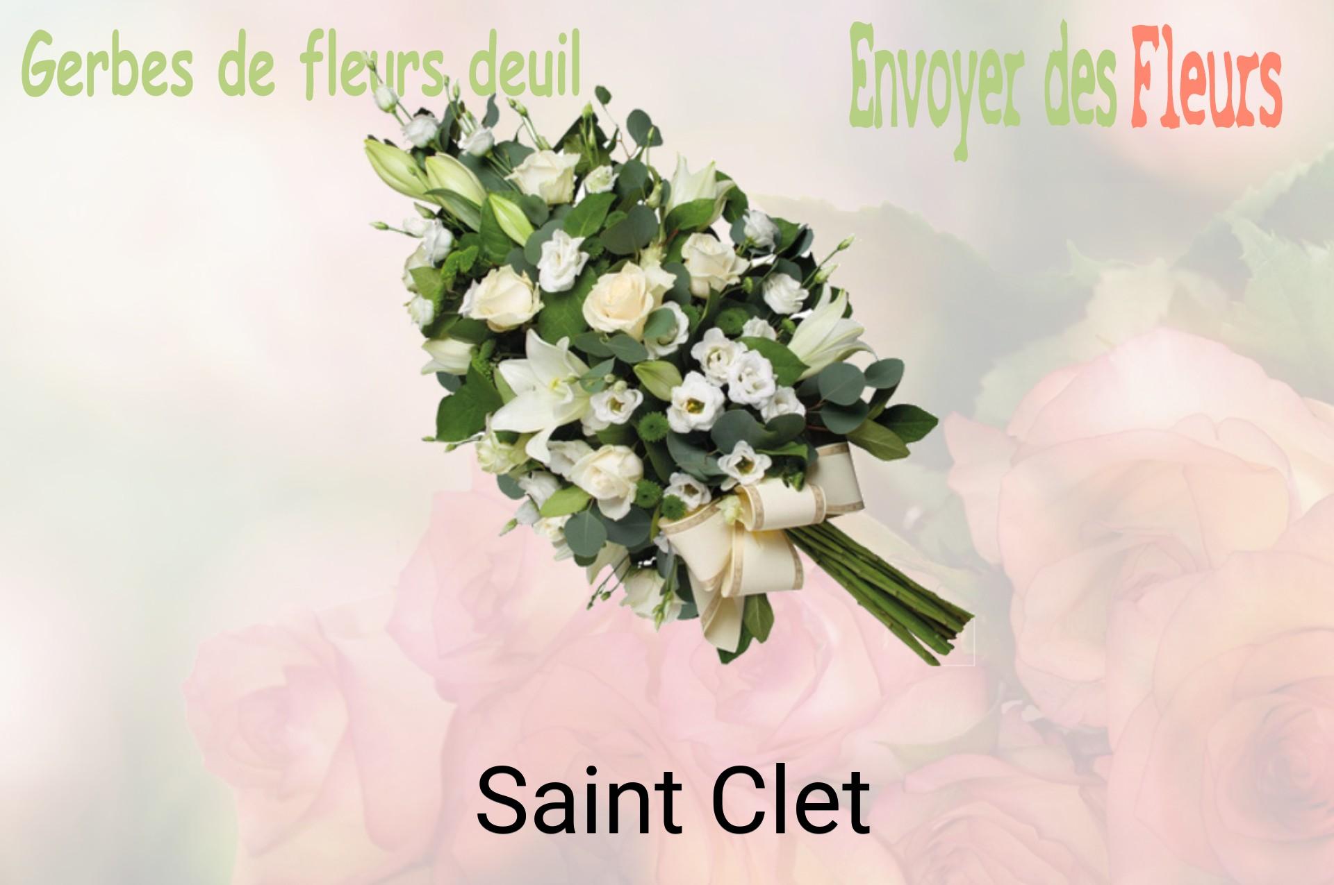 Gerbe de fleurs de deuil livrée à Saint-Clet